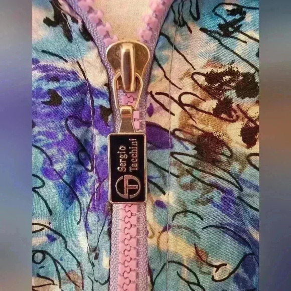 Sergio Tacchini Vintage Jacket Size 8 - Picture 4 of 5